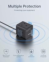 Kemelo 3M Extension 4 Way USB USB C 13A 3250W Child Safety Plug Socket view 4