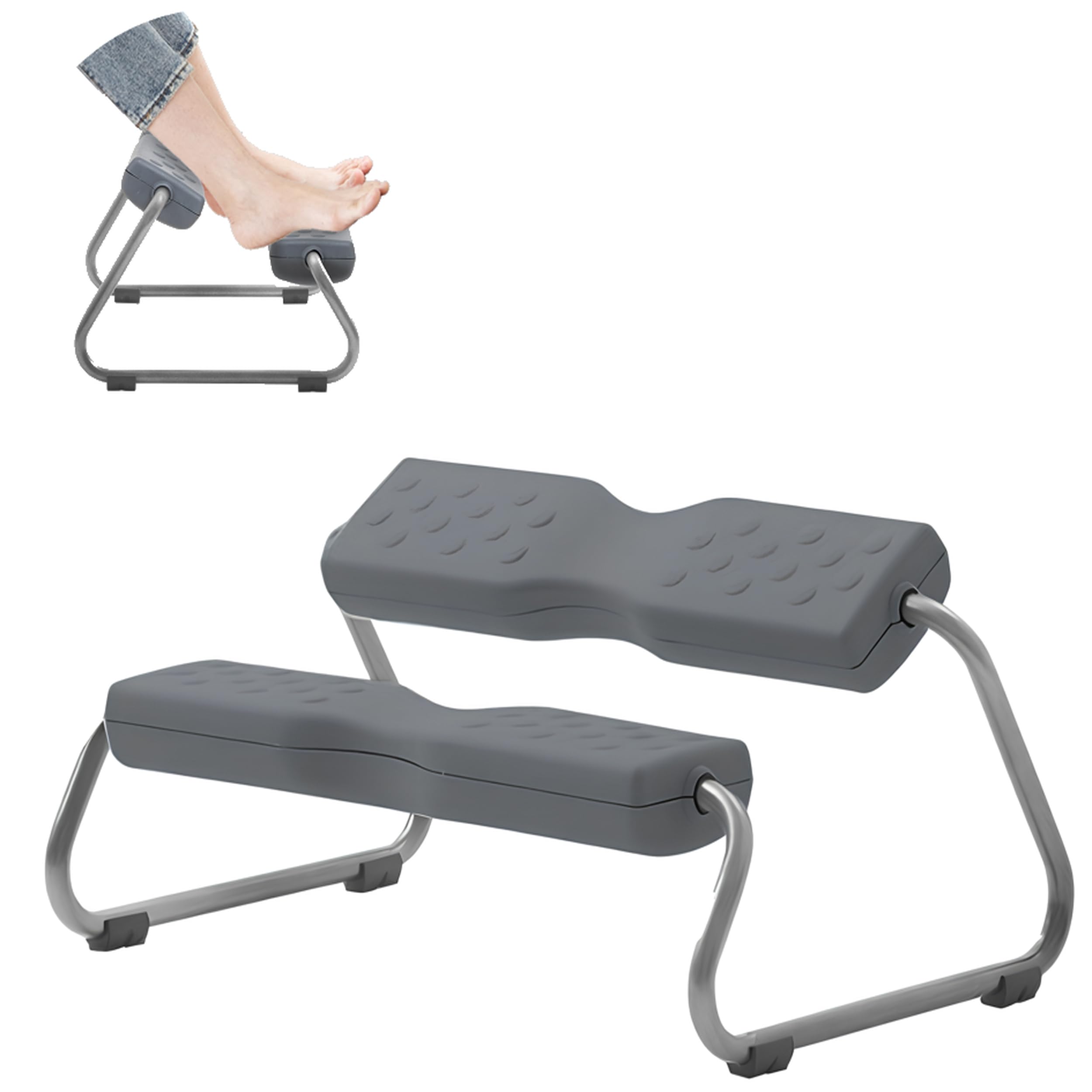 Photo 1 of [Made in Korea] Duorest EZFoot 2-Tier Ergonomic Footrest – Dual-Level Support, Adjustable Tilt, Non-Slip & Acupressure Surface, Under Desk Footrest for Home & Office