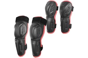 REOMOTO Kids Dirt Bike Elbow Knee Pads,Motocross Knee Shin Protect Gear,Adjustable Motorcycle Knee Eblow Protecion for Cycling MTB ATV Skateboard Skiing Skating