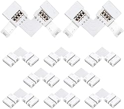 LightingWill 10Pack L Shap 4-Pin RGB LED Light