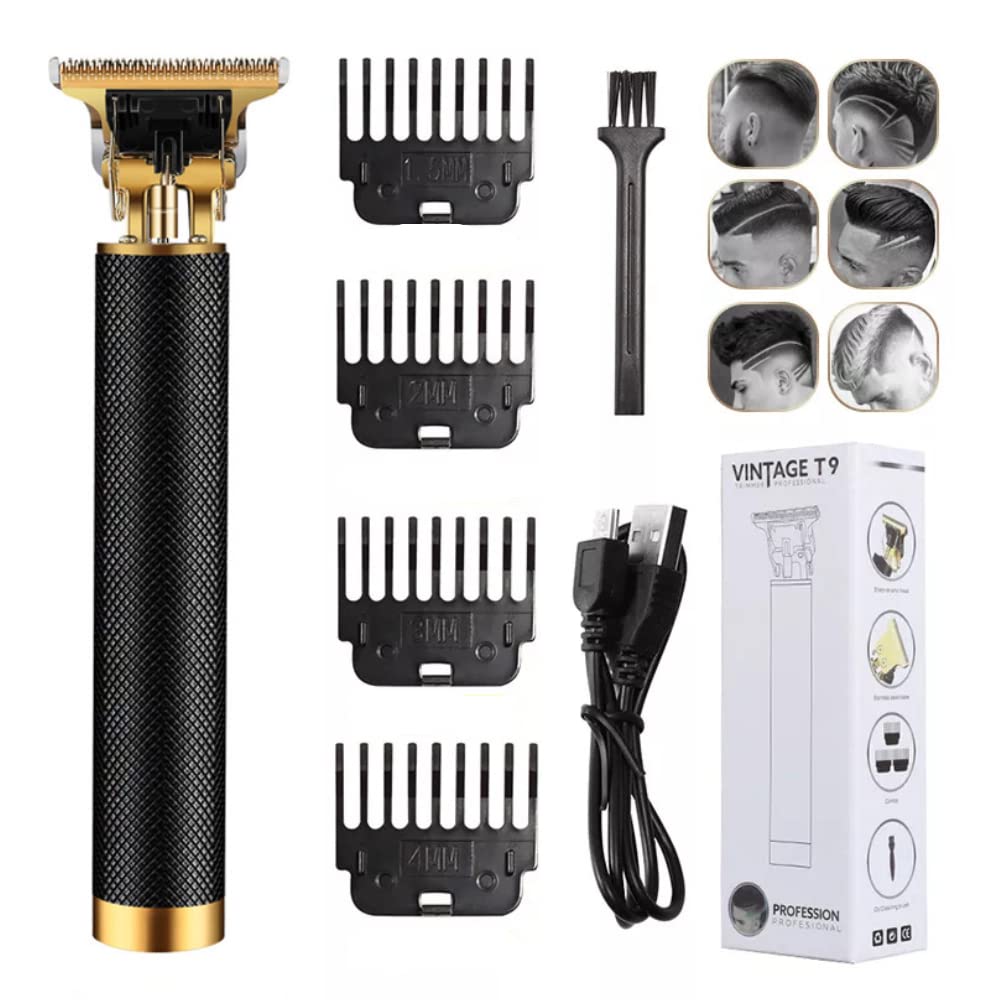 T9 Hair Clippers, Electric Grooming Rechargeable Cordless Cutting T-Blade Trimmer for Men Gapped Detail Beard