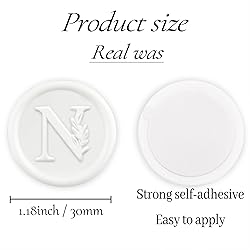 25Pcs White Wax Seal Stickers Handmade Vintage