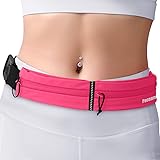 PACEARM Running Belt for Phone, Water Resistant Runners Belt Waist Pack, Bounce-Free iPhone Running Waist Belt for Women Men,