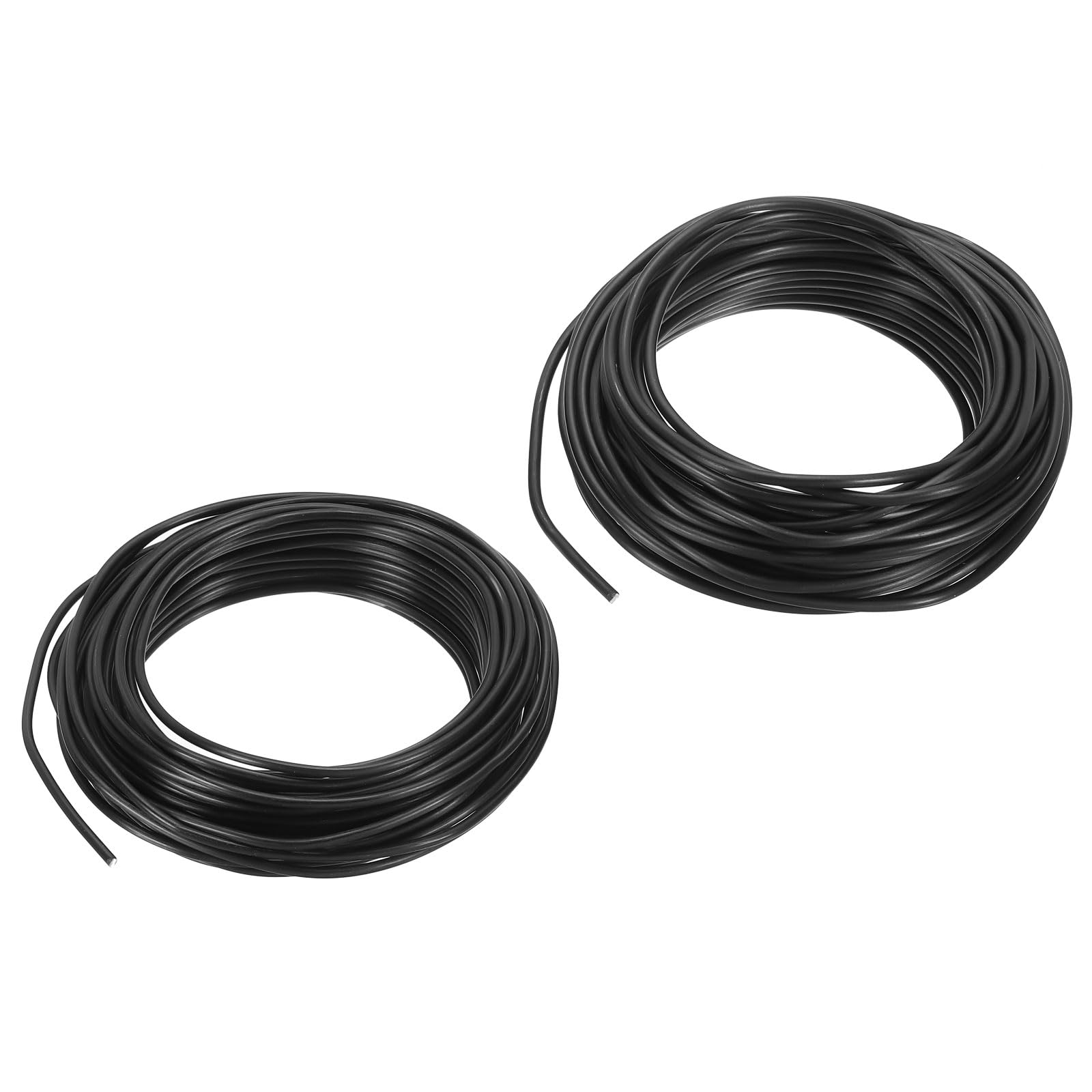 PATIKIL Bonsai Training Wire, 2.5mm /3mm Floral Wire Stems Anodized Aluminum Tree Wire 32.8ft for Gardening Branch Fixing 2 Rolls, Black