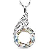 Kate Lynn "Rise From the Ashes Phoenix Necklace Made with Crystals from Austria, 18"+2" Necklace, Packaged with Jewelry Box, Birthday Gift for Women, Symbol of Luck and Renewal