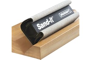 Milescraft 1622 Sand-It Multi-Surface Sanding Block for Flat, Concave, Convex & Round Surfaces - Fits Tight Spaces, Accepts ¼