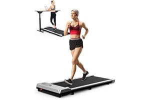 DSKEUZEEW Walking Pad Under Desk Treadmill, Portable Treadmills Motorized Running Machine for Home, 6.2MPH, No Assembly Required, Remote Control, 265 LB Capacity