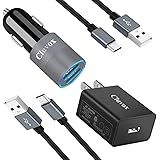 Cluvox USB Fast Charger Set, Compatible for Samsung Galaxy S21/S20/Plus/Ultra/S10/S10E/S9/S8/Note 20/10/9/A20/A50, Quick Char