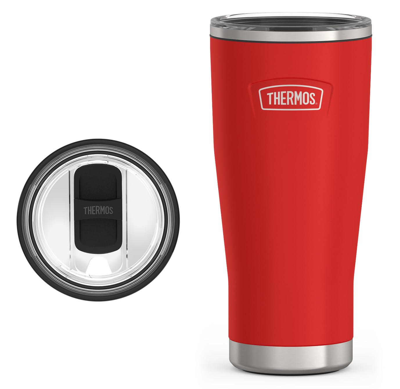 THERMOS ICON SERIES, Stainless Steel Tumbler with Slide Lock, 24 Ounce, Crimson Image