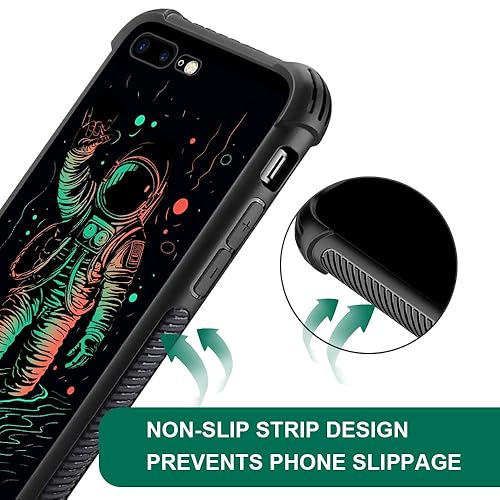CARLOCA Compatible with iPhone Plus Case,Line Vector Astronaut