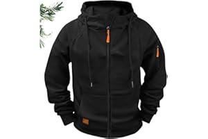 Zip Up Hoodie Men Tactical Hoodies Long Sleeve Workout Sweatshirt Sudaderas para Hombre de Trabajo