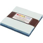 Studio RK Kona Cotton Solids Overcast Charm Squares 42 5-inch Squares Charm Pack Robert Kaufman Fabrics CHS-336-42
