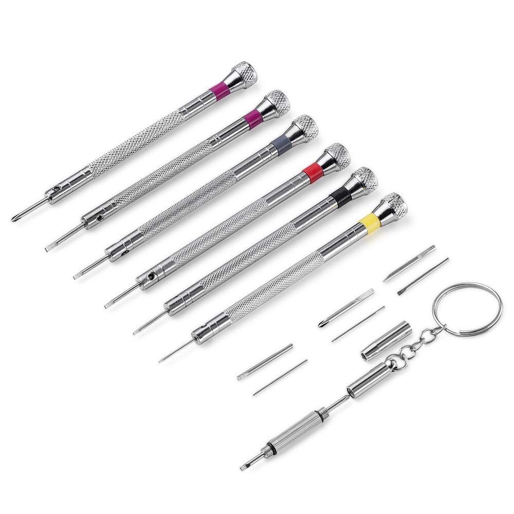 Photo 1 of VAKOGAL Premium 6PCS Micro Precision Screwdriver Set, 0.8-1.6mm, Extra Replacement Blades for Watch, Eyeglasses, Jewelry, Electronics Repair