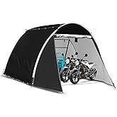 Bike Storage Tent, 98.4 x 82.7 x 65 in,Outdoor Portable Bike Storage Shed, 210D Oxford Fabric PU4000 Waterproof, 2 Rolling Doors, Store 4~8 Bikes, Motorcycles or Large Motorcycles, Without Floor