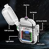 SUPRUS Luminous Lighter USB Rechargeable Arc Lighter 3 Modes Survival Whistle view 2