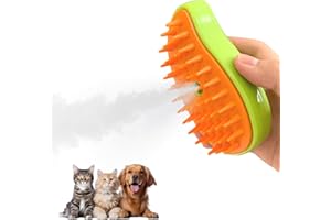 PLLCJB Cat Steam Brush, 3 in 1 Steamy Cat Brush, Cat Steamer Brush for Massage, Pet Hair Cleaner Brush for Cats and Dog, Eliminate Flying Hair and Tangled Hair Cat Hair Brush