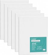 EXERZ 15x20cm Canvas Panels 6pk 3mm 280gsm 100% Cotton Triple Primed