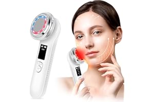 INSIFEEL Red Light Therapy for Face and Neck Wrinkles, Anti-Aging Facial Wand, Cold Mold & Warm Deep Clean Skin Care Tools (Off-White)