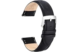 OTTOODY Leather Watch Bands Strap Quick Release, Elegant & Soft Top Grain Genuine Leather Watch band for Men Women, 22mm 21mm 20mm 18mm 16mm Replacement Straps for Watch & Smartwatch