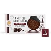 Pierre Biscuiterie French Butter Cookies Coated with Dark Chocolate 4.76 Ounce Box (Pack of 1)
