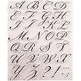arriettycraft Brush Capital Letters Alphas Clear Stamps for Card Making and Journaling, Capital Alphabets ABC Rubber Stamps for Journals Scrapbooking Album Decoration