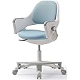 SIDIZ Ringo Study Desk Chair : Ergonomic Study Chair with Footrest, 4-Step Growing Function, Adjustable Seat Height, Sit-Locking Casters, Swivel Type Study Chair (Lavendar Blue Chair)
