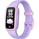 TICTIKY Kids Fitness Tracker Watch with Amoled Screen, Activity Tracker No Phone Needed, Heart Rate and Sleep Monitor, 3ATM Waterproof, Pedometer, Alarm Clock, Games, Step Counter Watch for Girls 5-10