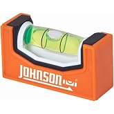 Johnson Level &amp; Tool &lrm;1721P Magnetic Pocket Level, Easy Readability, Compact, Orange, 1 Level