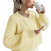 Womens Cardigan Sweater Button Down Long Sleeve Chunky Soft Knit Sweater Fall Open Front Loose Casual Cardigan Knitted Coat