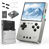 Trimui Brick Hammer Game Consoles, 3.2 Inch IPS Screen Handheld Retro Video Game Console with 3000mAh Battery, 64G TF Card and Wireless Network, Classic System Casual Gaming (Silver)