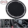 DBlosp Universal Vehicle Bling Cup Holder Insert Coaster Car Interior Accessories-2.75 inch Silicone Anti Slip Crystal Rhines
