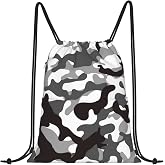 PAUSEBOLL Camo Drawstring Bag, Camo Drawstring Backpack for Woman Man, Light Outdoor Sport Sackpack String Bag Cinch Waterproof Sackpack for Sport Gym Beach Shopping Yoga