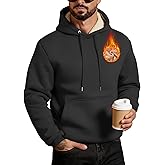 Men's Sherpa Fleece Lined Hoodie Thick Pullover Hooded Winter Warm Casual Athletic Sweatshirt with Kangaroo Pocket