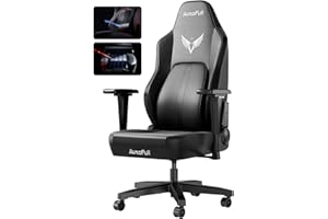 AutoFull M6 Gaming Chair, Ergonomic Office Chair with Dynamic Lumbar Support, 3D Adjustable Armrests, and High-Back Design for PC Gaming (Black)