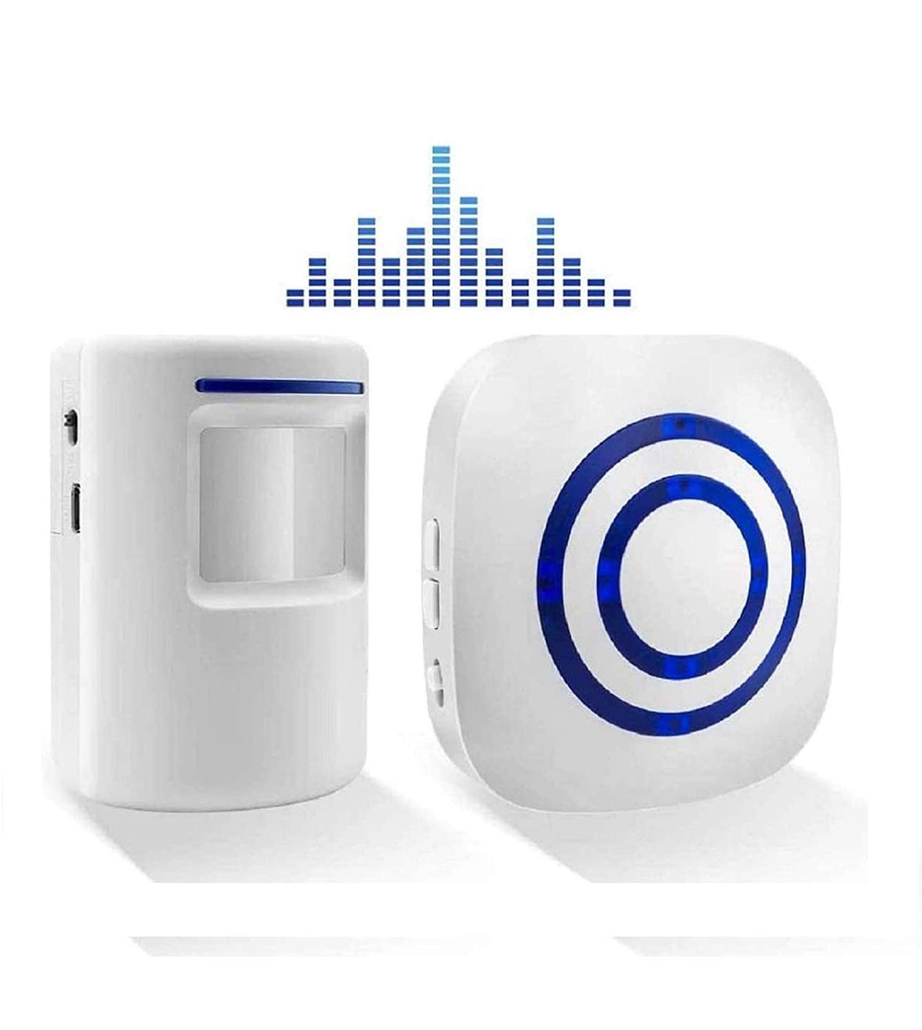 Motion Sensor Door Chime Alarm,BeiLan Wireless Home Security Driveway Doorbell,Visitor Business Door Bell Chime with 1 Plug-in Receiver and 1 PIR Motion Sensor Detector Weatherproof Alert Kit