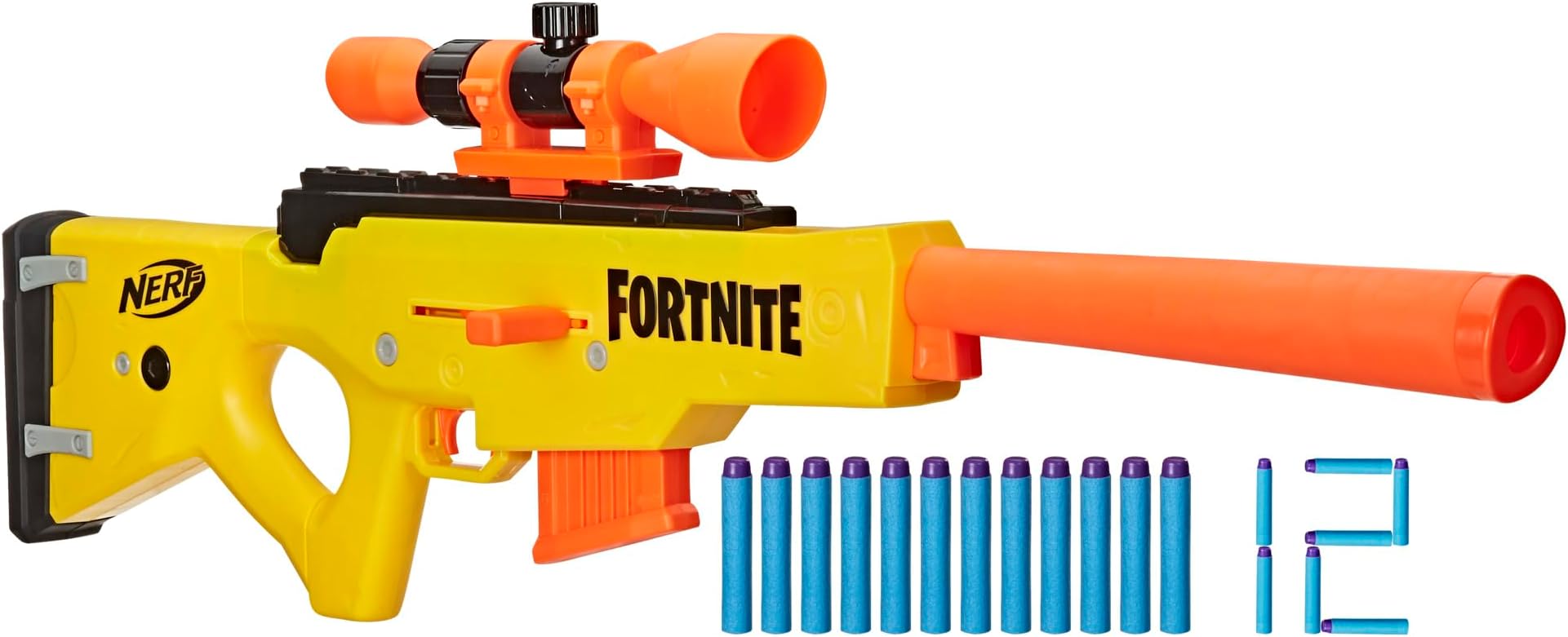 Nerf Fortnite BASRL Bolt Action, Clip Fed Blaster Includes Removable