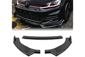 Q1-Tech Front Bumper Lip fit for compatible with 2014-2020 Volkswagen Golf GTI/R/R-Line Models Only,Front Bumper Lip Spoiler Air Chin Body Kit Splitter Painted Glossy Black ABS