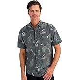 HUK Mens Kona Pattern Short Sleeve Fishing Button Down Shirt
