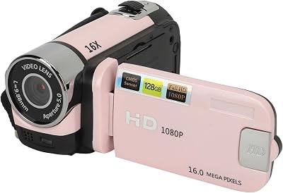 Dpofirs 1080P HD Digital Camera 16X Zoom Rotatable Screen 16MP Fill Light