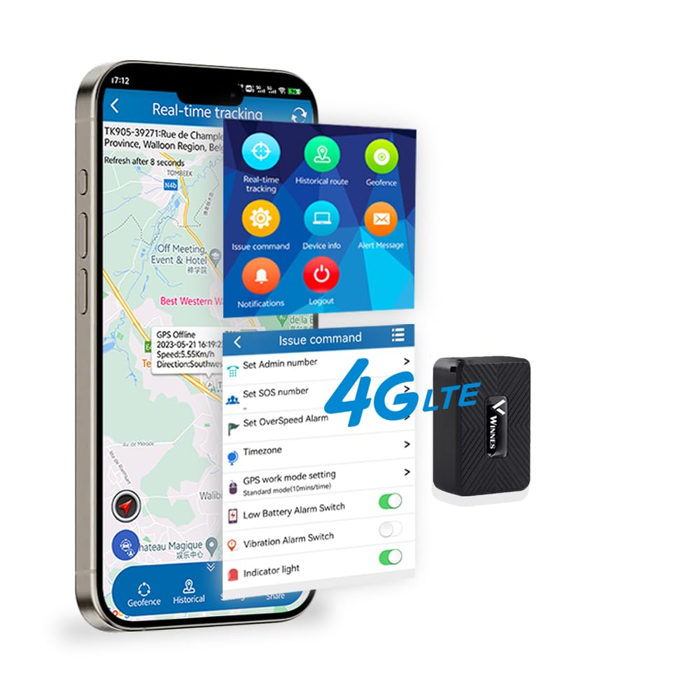 GPS Tracker for Kids, Strong Magnetic Anti-lost Mini 4G GPS Tracker with Free APP Support IOS & Android, Portable Tracking Device for Children Cars Elderly, Unlimited Distance