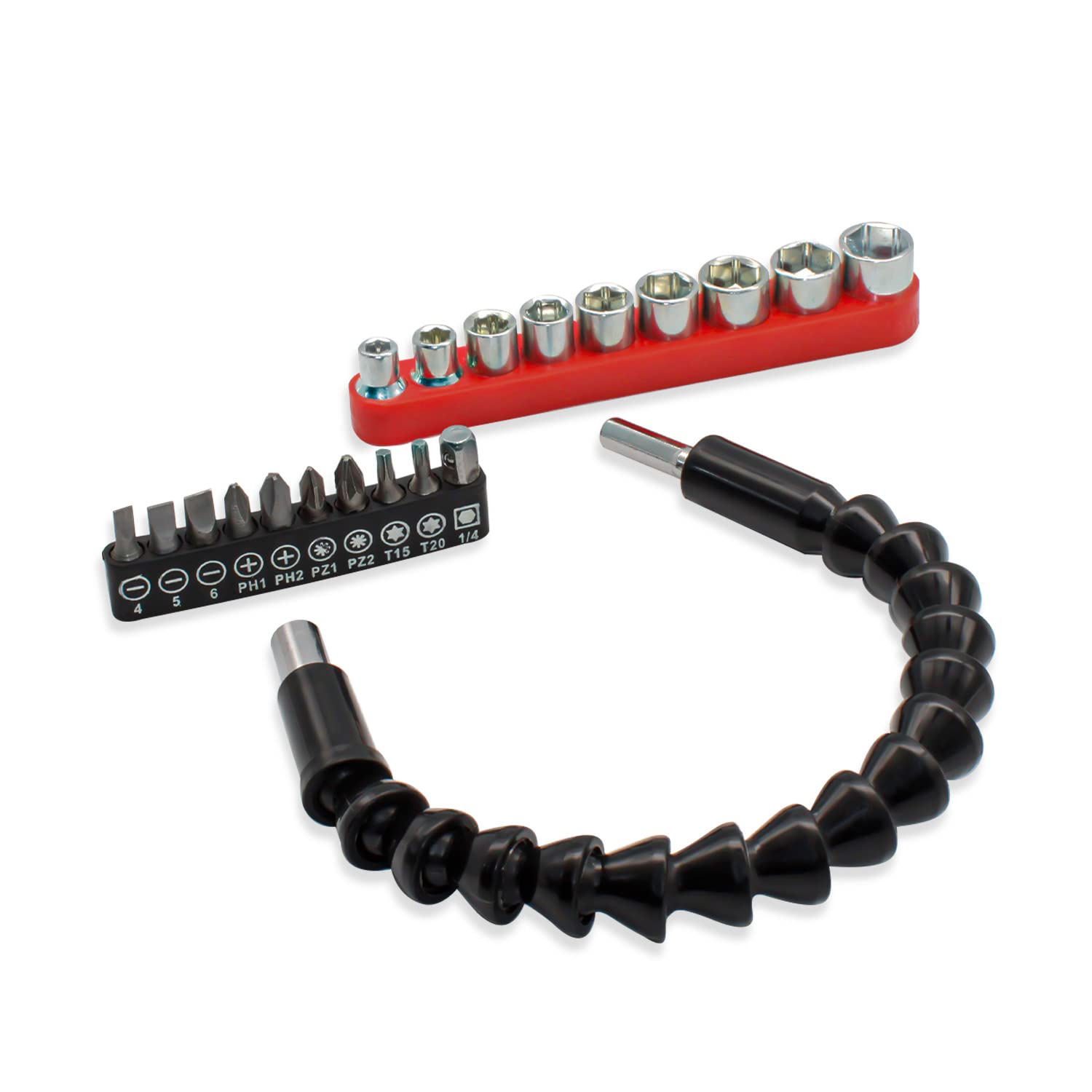 HERKINDNESS Flexible Screwdriver Bit Set - 5 mm - 13 mm (0.2 inch - 0.5 inch) Sleeve - Tools