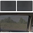 UZZH 2PCS Car Window Shades with Magnets, Vehicle Side Window Heat Insulation, Glare, UV Rays Privacy Curtains Covers, 100% Strong-Light Blocking Window Sun Shade for Baby, Napping (Back Seat)