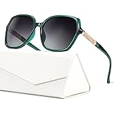 KALIYADI Classic Polarized Sunglasses for Women Trendy Square Ladies Sun Glasses Shades Sparkling Frame UV400 Protection