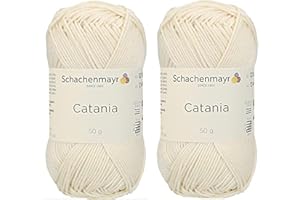 GENERIC [ Set of 2 Skeins ] SMC Catania Originals 100% Mercerized Cotton Yarn, Total 3.52 Oz. Each 1.76 Oz (50g) / 136 Yrds (125 m) Amigurumi Yarn Fine-Sport 2 (130 Cream)