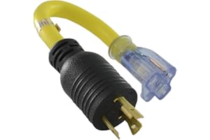 Conntek PL520520 NEMA L5-20P to NEMA 5-15/20R Pigtail Adapter, UL Listed