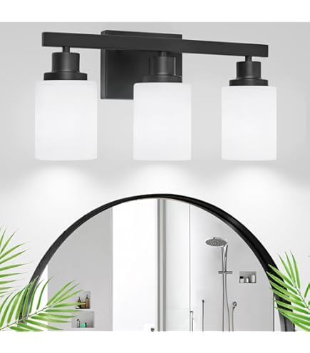 Applique Murale Salle De Bain 6 Lumières - Noir Mat - 96,5cm - Style Industriel