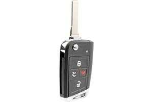 Key Fob Remote Replacement 4-Button for 2015-2019 Volkswagen Golf GTI (NBGFS12P01, 5G0 959 752 BE)