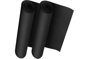 Do²ping 2-Pack Black EVA Foam Sheet, 4mm Thick Foam Sheet for Cosplay, 59"x13.9" with High Density 86kg/m3 Eva Foam Roll for 