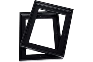 YIVIVEN 2 Pack Floater Frame for Canvas Painting - Assembled, 7/8" Deep Canvas Floating Frame (12"x12", Black)