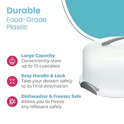Unique Imports Cake Carrier Storage Container With